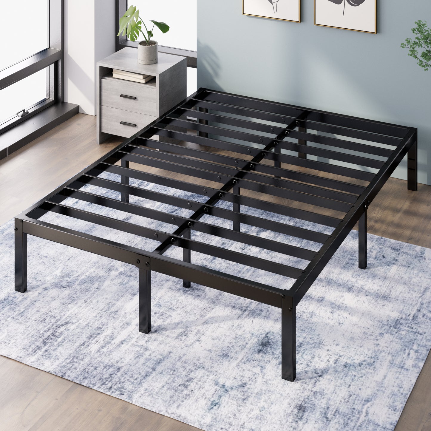 Zinus Black Metal Bed Base