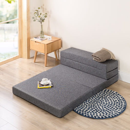 (Discon) Zinus 4 inch Sofa Bed Grey (10cm)