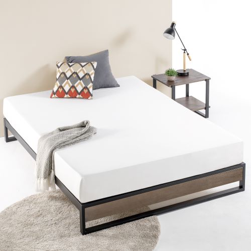 Zinus® Ironline Platform Bed Base Grey (10")-Foundation-Zinus Singapore