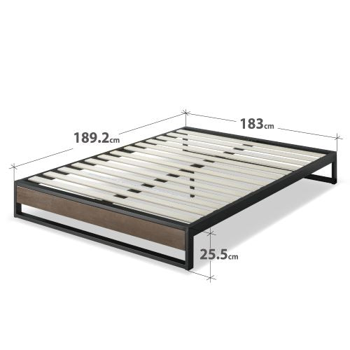 Zinus® Ironline Platform Bed Base Grey (10")-Foundation-Zinus Singapore