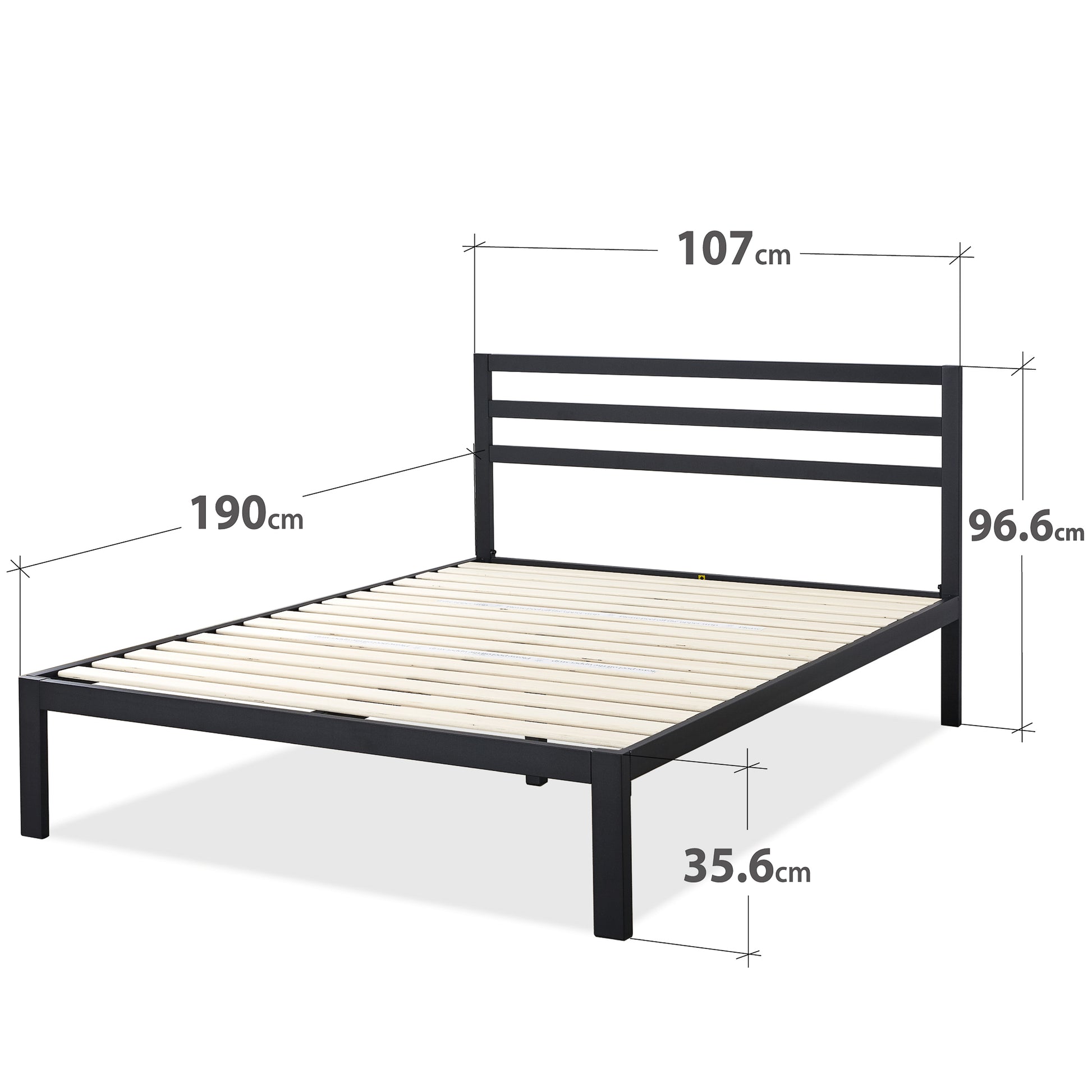 Zinus Mia Modern Studio Metal Bedframe (14”)-Bedframes-Zinus Singapore