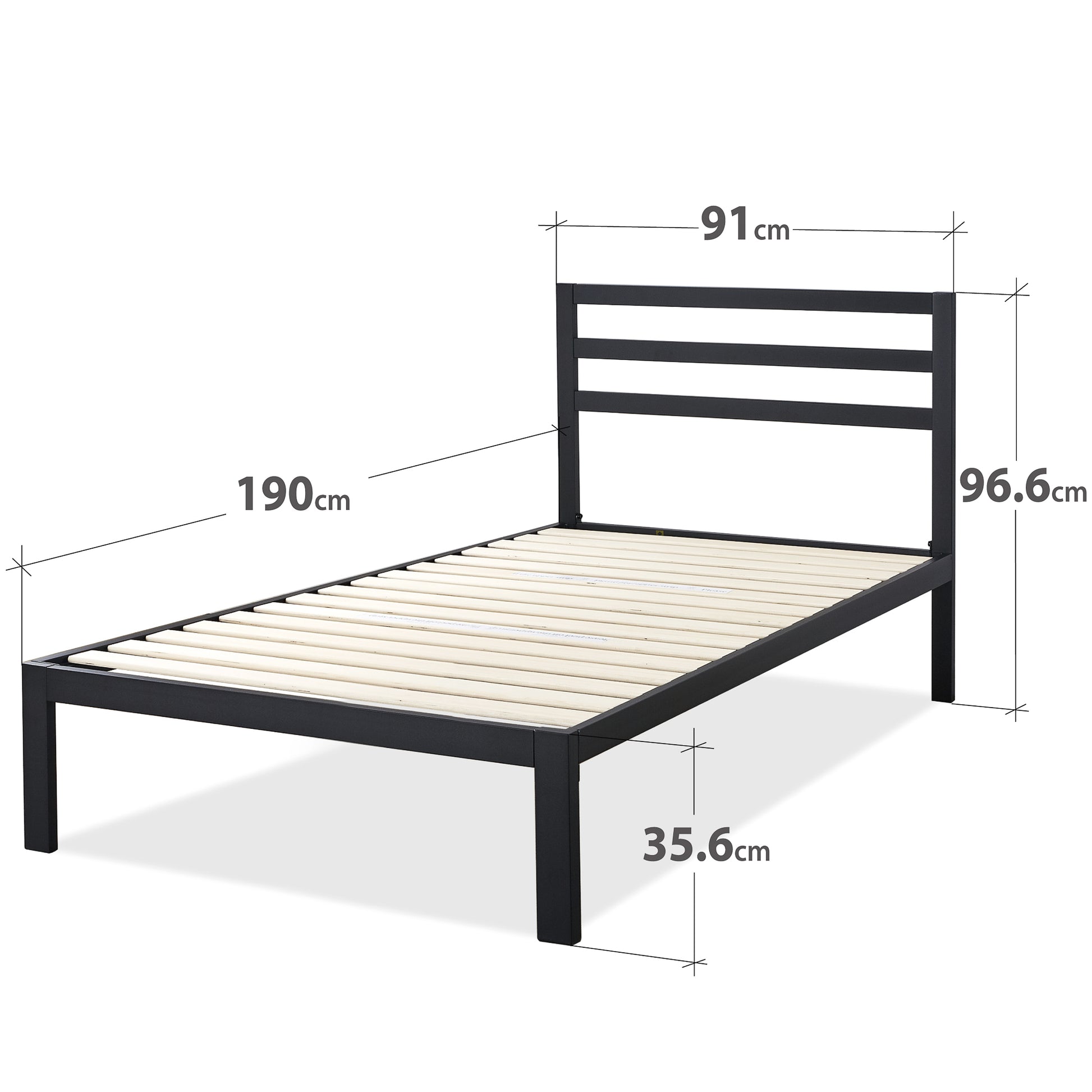 Zinus Mia Modern Studio Metal Bedframe (14”)-Bedframes-Zinus Singapore