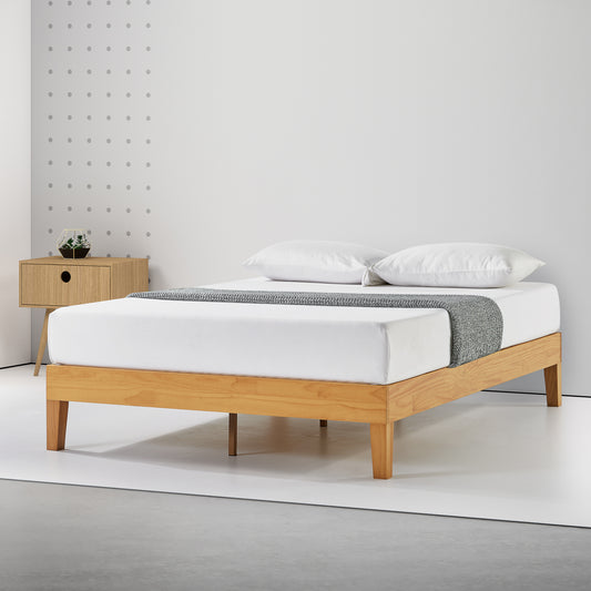 Zinus 14" Deluxe Wood Platform Bed Natural (Base)-foundation-Zinus Singapore