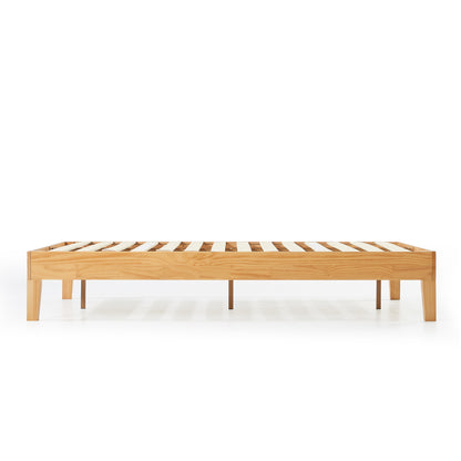 Zinus 14" Deluxe Wood Platform Bed Natural (Base)-foundation-Zinus Singapore