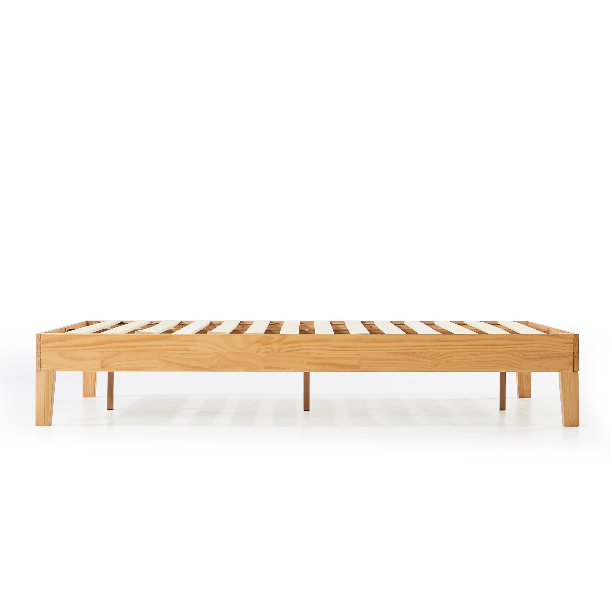 Zinus 14" Deluxe Wood Platform Bed Natural (Base)-foundation-Zinus Singapore