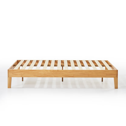 Zinus 14" Deluxe Wood Platform Bed Natural (Base)-foundation-Zinus Singapore