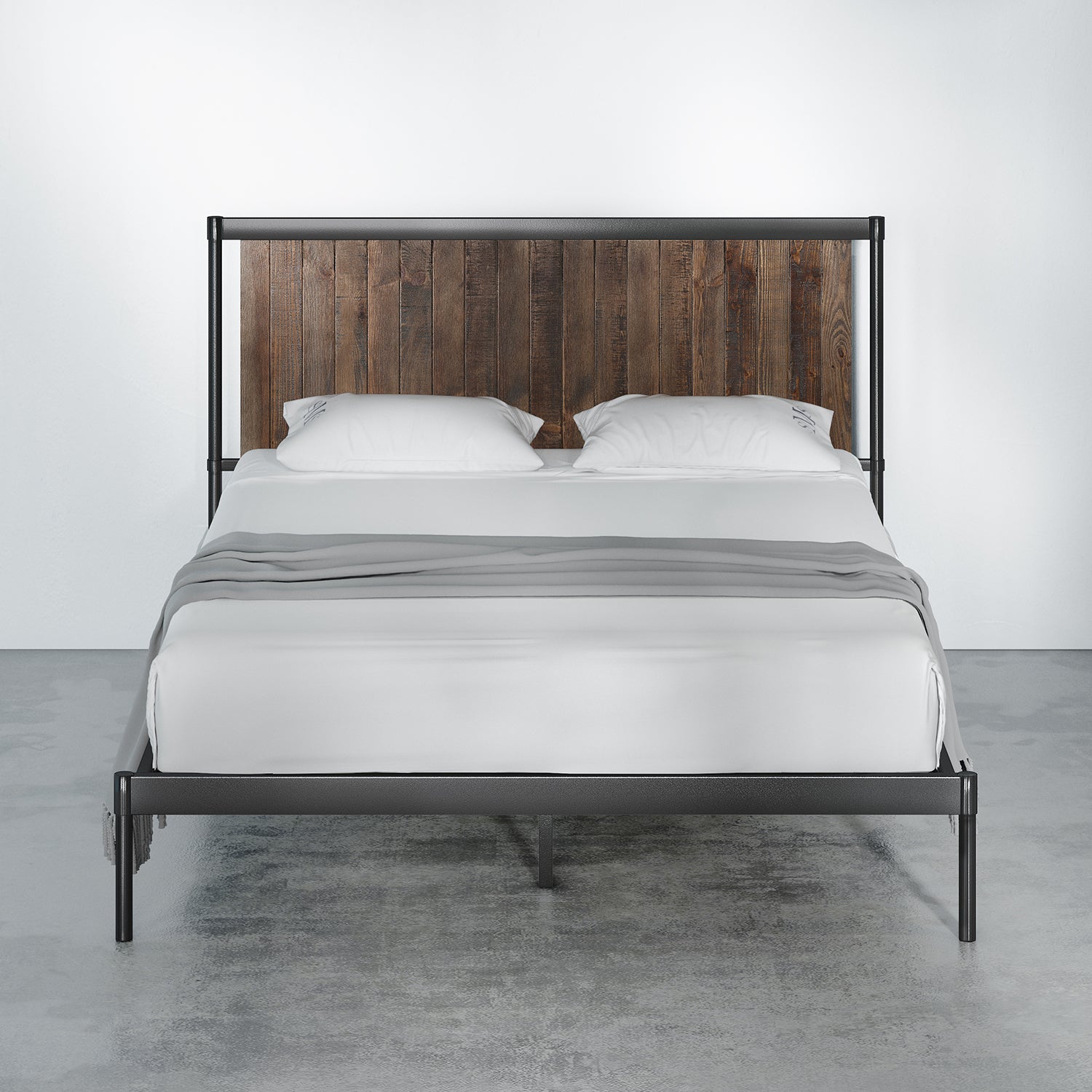 Zinus® Wesley Wood and Metal Platform Bed-Bedframes-Zinus Singapore