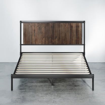 Zinus® Wesley Wood and Metal Platform Bed-Bedframes-Zinus Singapore