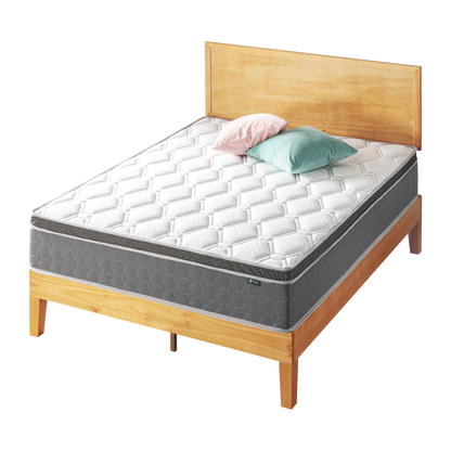 Zinus 30cm Euro Top Latex & Memory Foam Hybrid Spring Mattress with Encasement (12”)