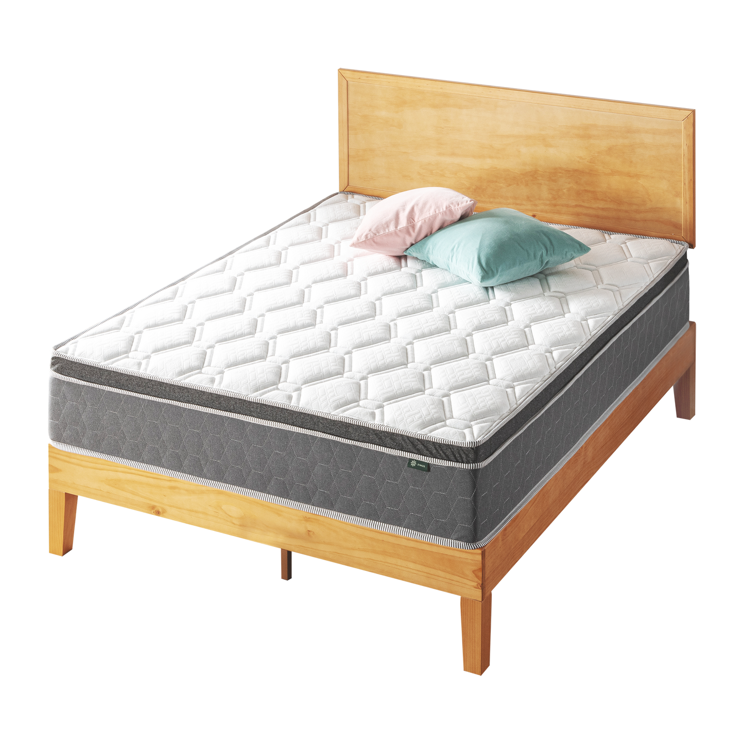 Zinus 30cm Euro Top Latex & Memory Foam Hybrid Spring Mattress with Encasement (12”)