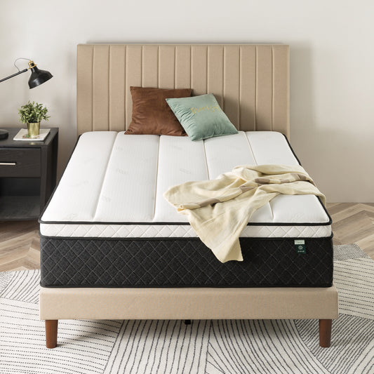 Zinus 35.5cm iCoil® Hybrid Latex & Cool Gel Memory Foam 2.0 “Cool” Series Box Top Mattress (14”)-Mattress-Zinus Singapore