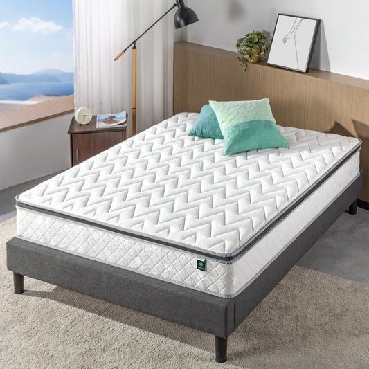 Zinus 25cm Euro Top Latex Hybrid Spring Mattress (10")-Mattress-Zinus Singapore