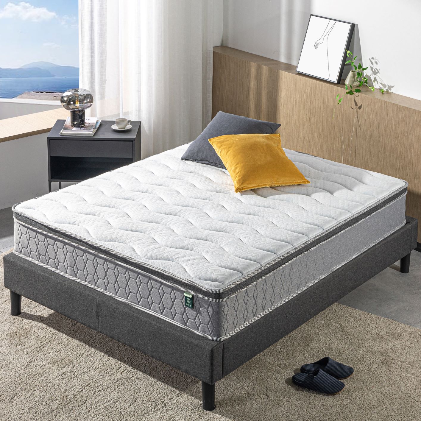 Zinus 25cm Euro Top Latex and Memory Foam Hybrid Spring Mattress (10")-Mattress-Zinus Singapore