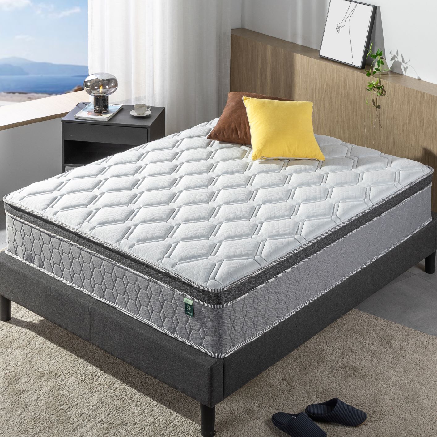 Zinus 30cm Euro Top Latex and Memory Foam Hybrid Spring Mattress (12")-Mattress-Zinus Singapore