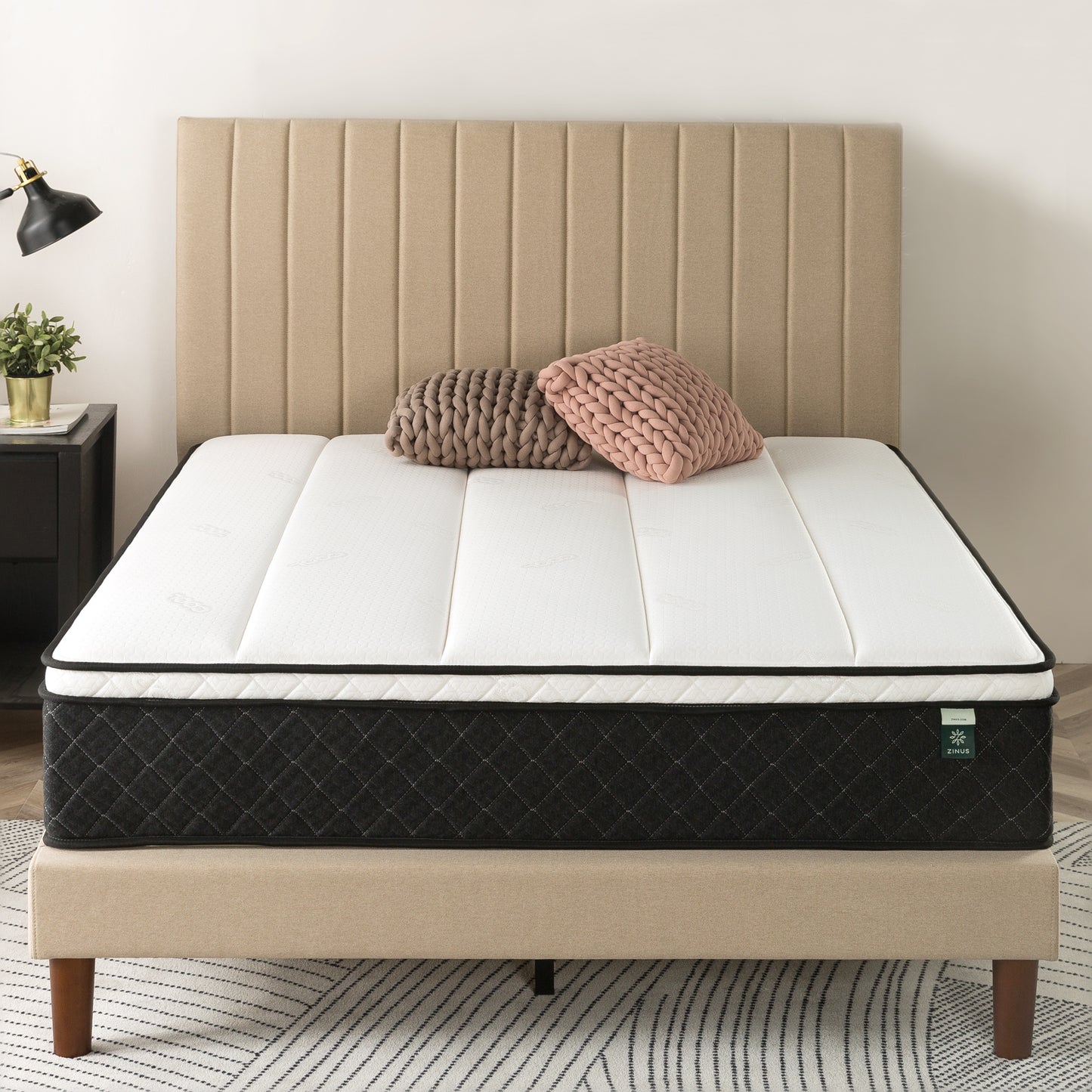 Zinus 30cm iCoil® Hybrid Latex & Cool Gel Memory Foam 2.0 “Cool” Series Box Top Mattress (12”)-Mattress-Zinus Singapore