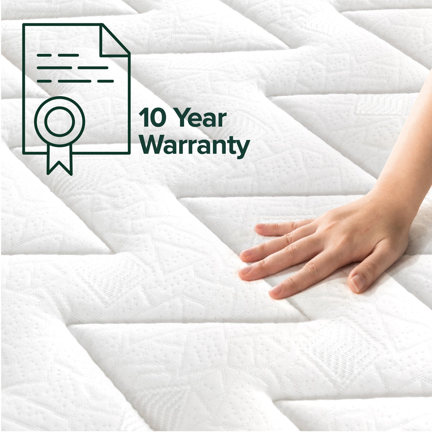 Zinus 25cm Euro Top Latex Hybrid Spring Mattress with Encasement (10”)