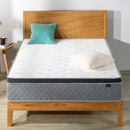 Zinus 30cm Euro Top Latex Hybrid Spring Mattress with Encasement (12”)