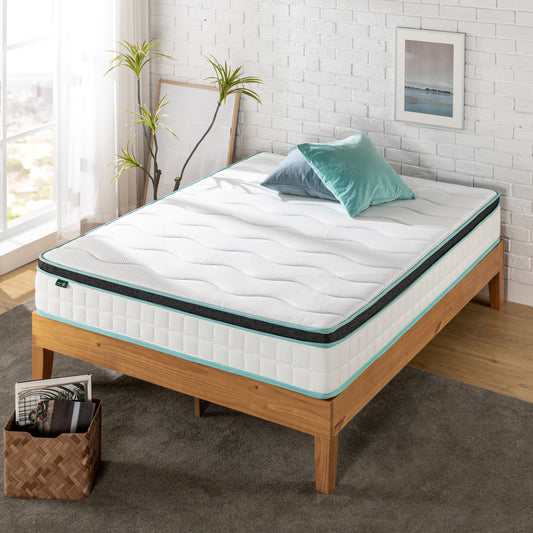 Zinus 25cm Cooling Gel Memory Foam Bonnell Spring (10”) Euro Top Mattress