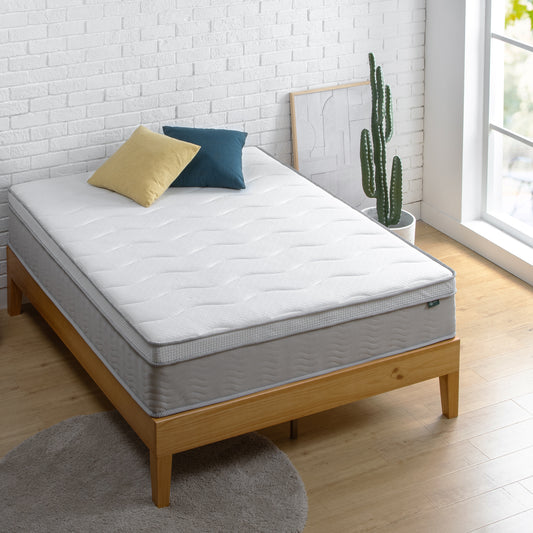 Zinus 30cm Euro Top Latex Hybrid ‘Cool’ Spring Mattress with Encasement (12”)