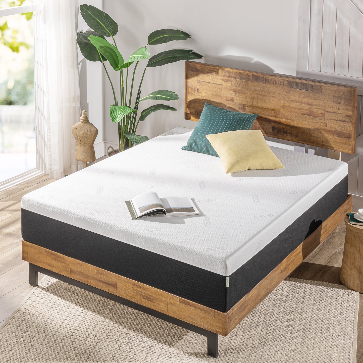 Zinus 30cm iCoil® Hybrid Latex 2.0 “Cool” Series Smooth Top Mattress (12”)-Mattress-Zinus Singapore