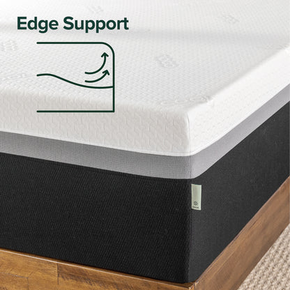 Zinus 35.5cm iCoil® Hybrid Latex & Memory Foam 2.0 “Cool” Series Smooth Top Mattress (14”)-Zinus Singapore