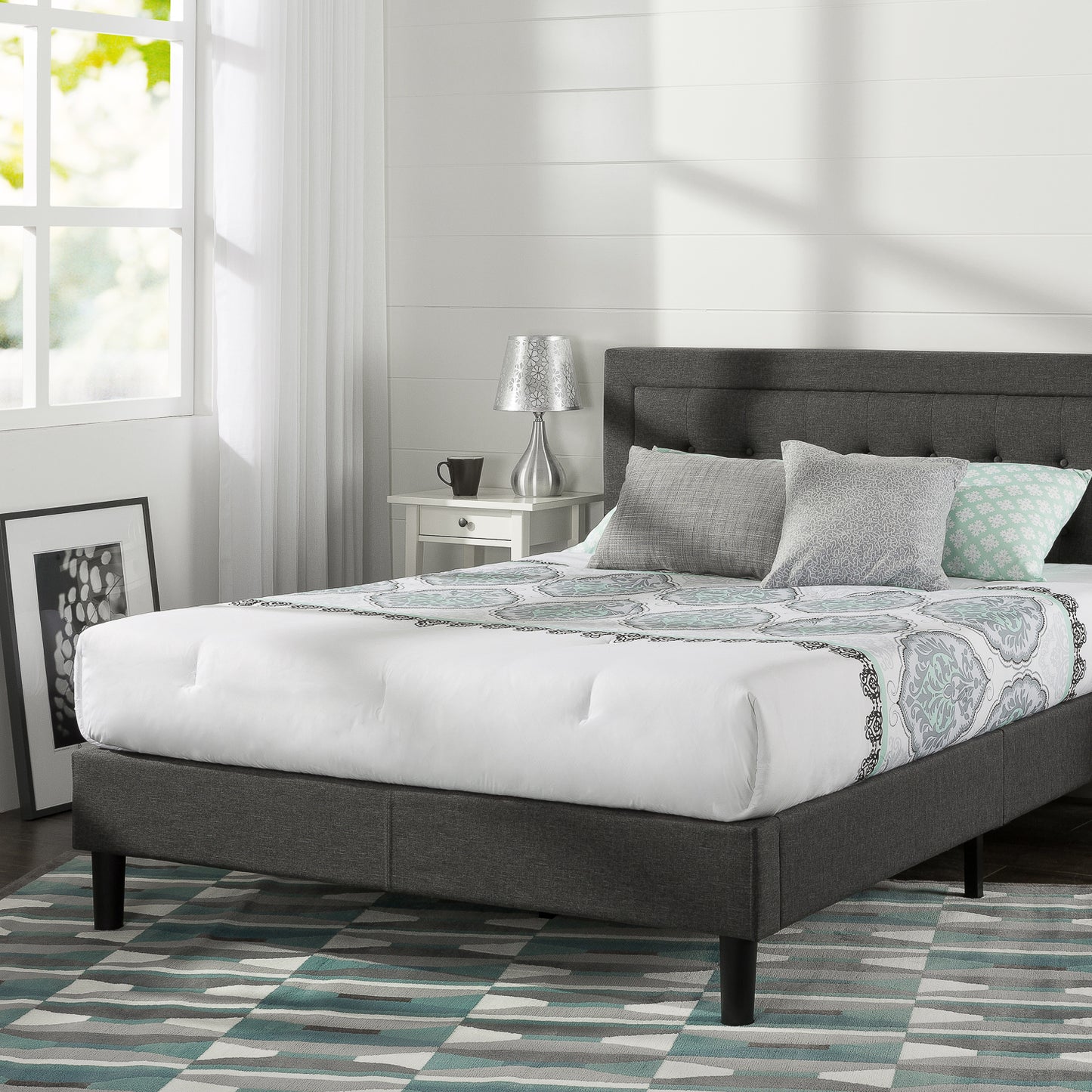 Zinus Dachelle Upholstered Platform Bed Frame-Bedframes-Zinus Singapore