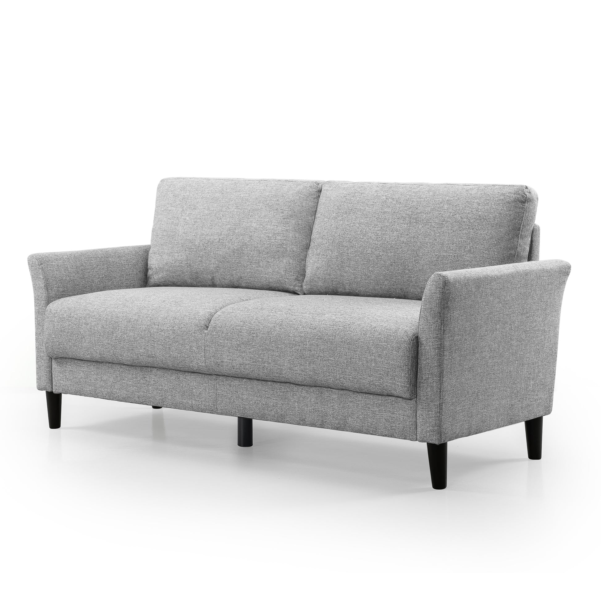 Zinus Jackie Classic Upholstered Sofa (Soft Grey Weave) (3 Seaters)-sofa-Zinus Singapore