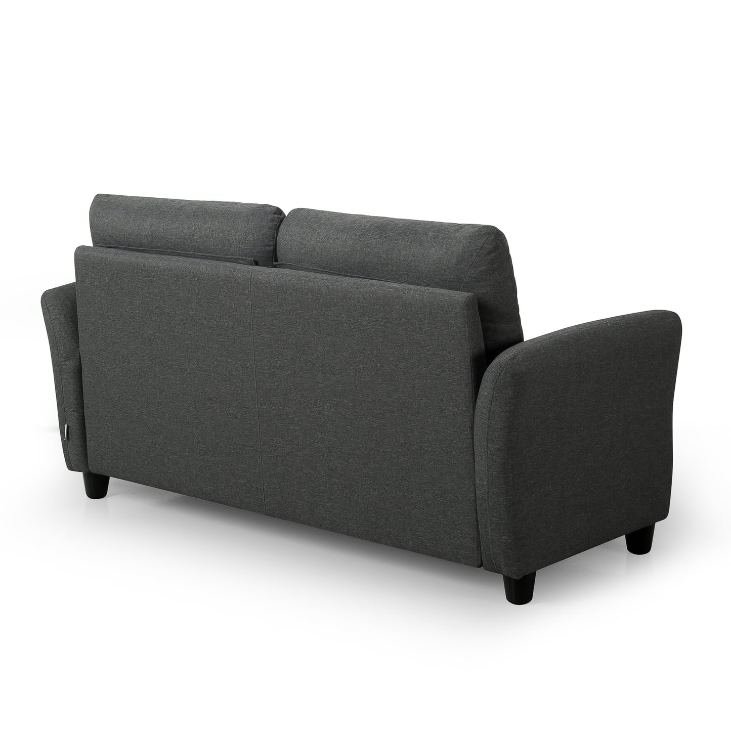 Zinus Ricardo Upholstered Love Seat (Dark Grey) (2 Seaters)-sofa-Zinus Singapore