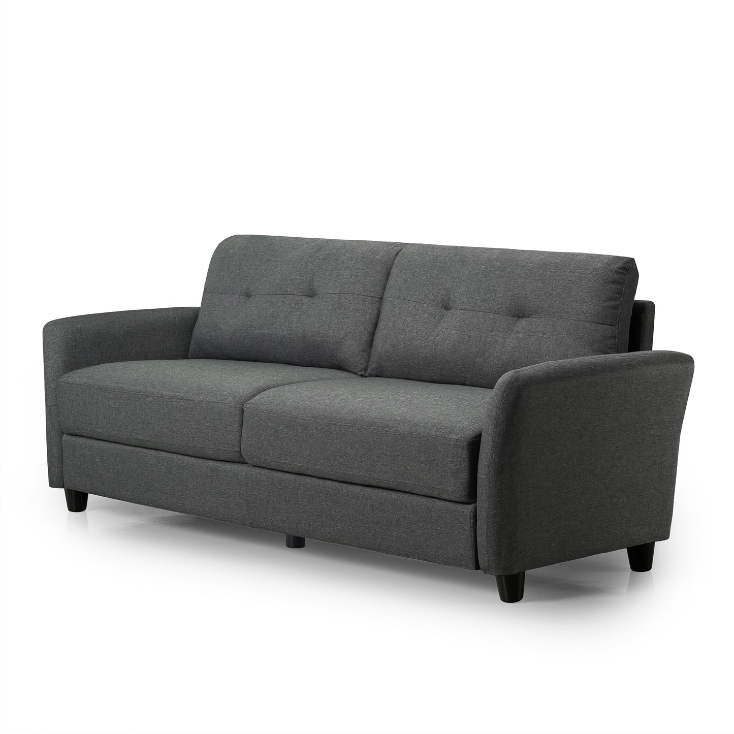 Zinus Ricardo Upholstered Sofa (Dark Grey) (3 Seaters)-sofa-Zinus Singapore